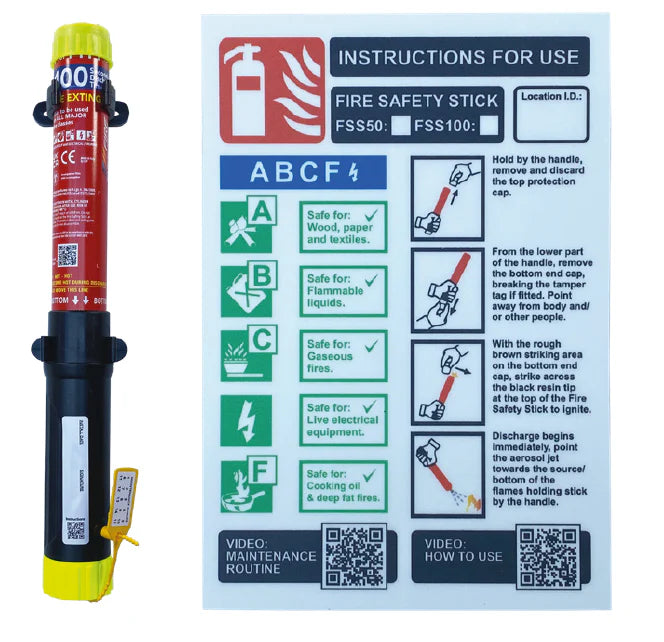 FSS50 PRO kits - FSS50 fitted with Tamper-tag, 2x clips, installation and inspection stickers, wall sign options