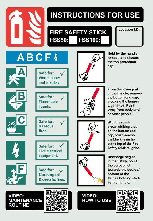 Rigid Fire Point Wall Sign - Photo-luminescent